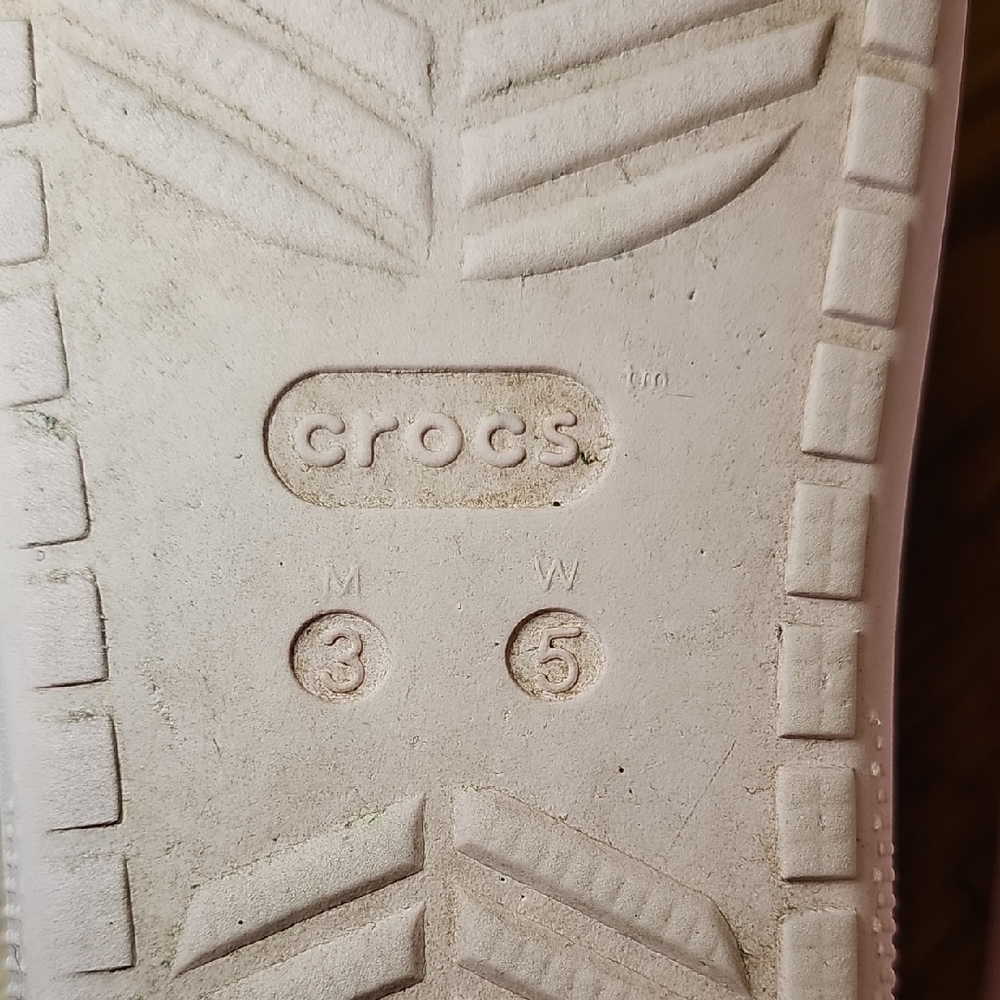 CROCS Women's Light Pastel Pink Floral Sandals Q18 - Picture 7 of 7